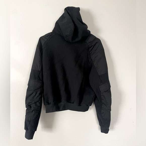 GmbH Black Military/Bomber Cropped Style Hoodie - Picture 5 of 5